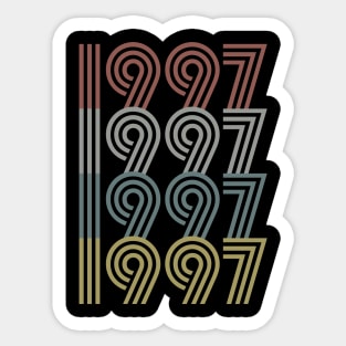 1997 Birth Year Retro Style Sticker